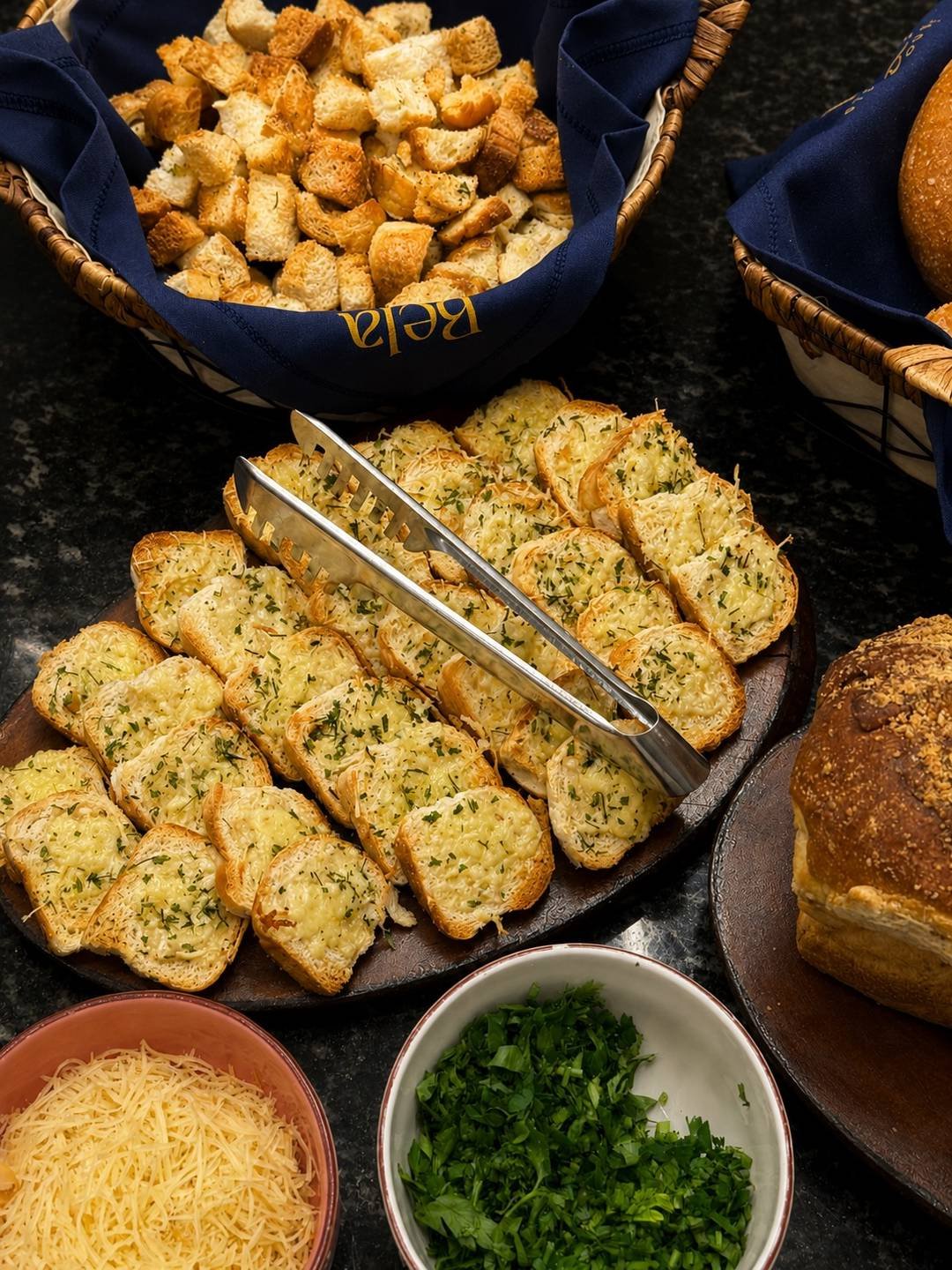 Pão de alho gratinado